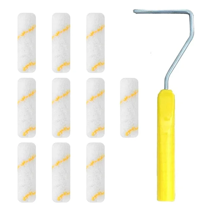Industrial Polyacrylic roller paint brush black and yellow stripe roller refill