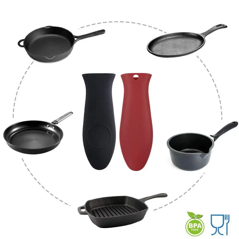 Silicone Hot Handle Holder - Sleeve Grip Silicone Pot Handle Covers Cookware Heat Resistant handle