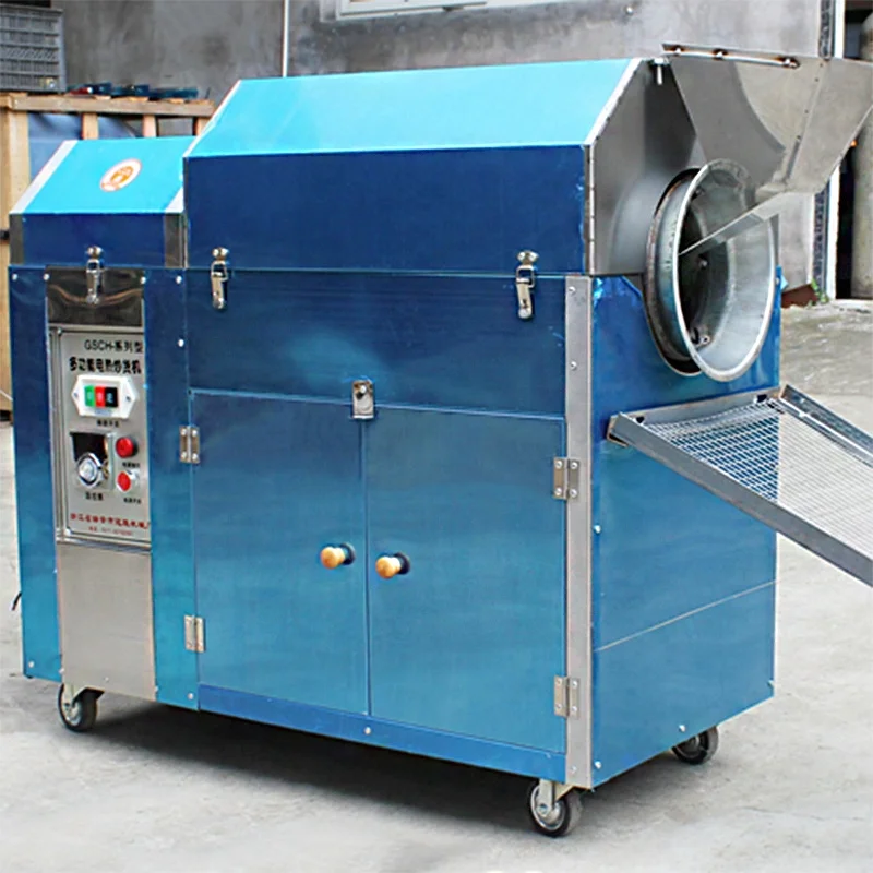 stainless steel drum roaster roasting machine automic rolling drum electricity heating small machine