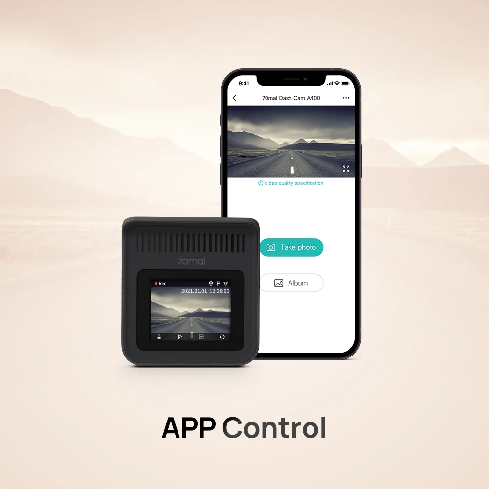 Лидер продаж, видеорегистратор 70mai A400, Автомобильный регистратор с разрешением 1440P, Автомобильный видеорегистратор 145 FOV, управление через приложение, поддержка задней камеры двойного видения