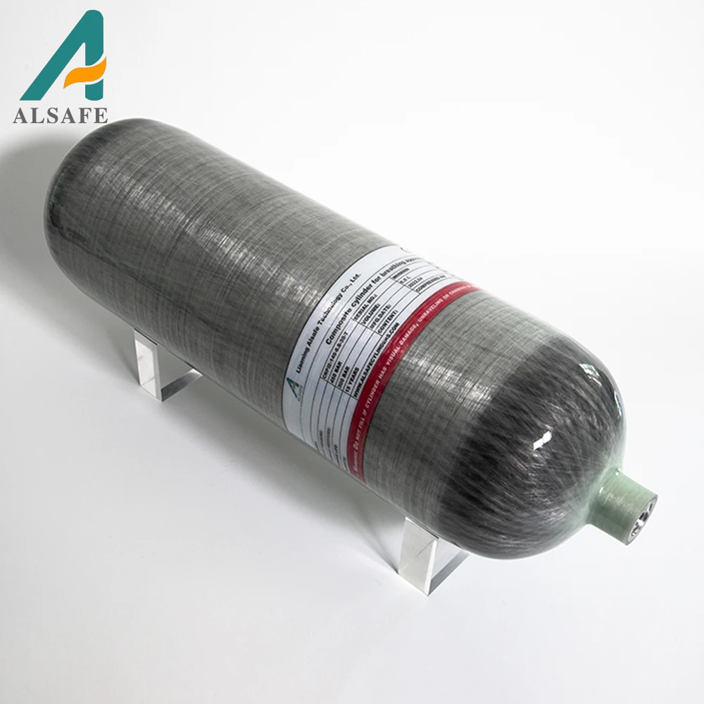 Alsafe High Pressure 4500psi 300bar 6.8L Fully Wrapped Composite Carbon Fiber Gas Cylinder