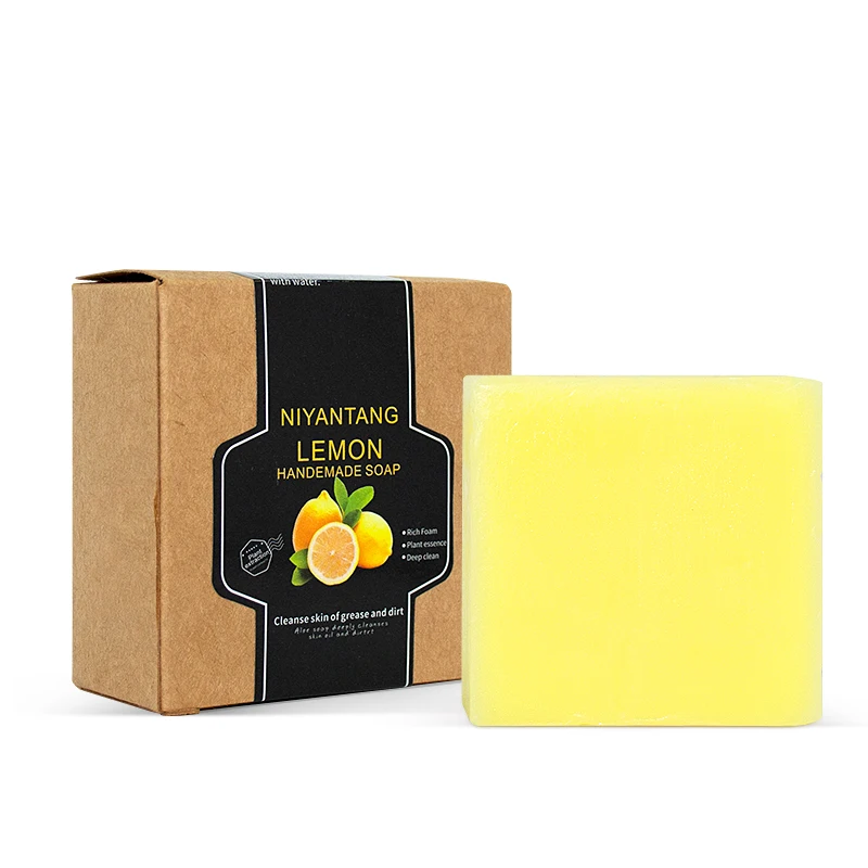 Private label natural organic handmade instant whitening and anti aging vitamin c lemon zest soap
