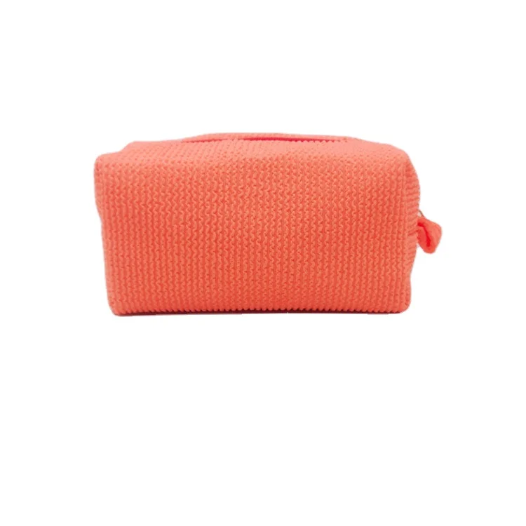 Новый дизайн органические нейлоновые сумки из спандекса, сумки для макияжа из переработанного спандекса, косметический Органайзер для путешествий, сумки на молнии
