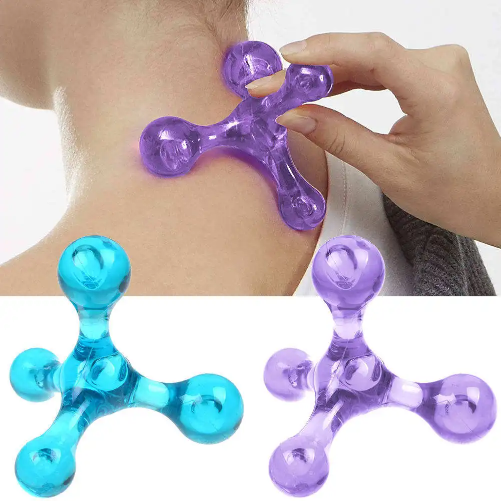 Four Acupressure Massage Point Ball Knobs Finger Hand-Held Deep Tissue Self Massage Tool for Pain Relief