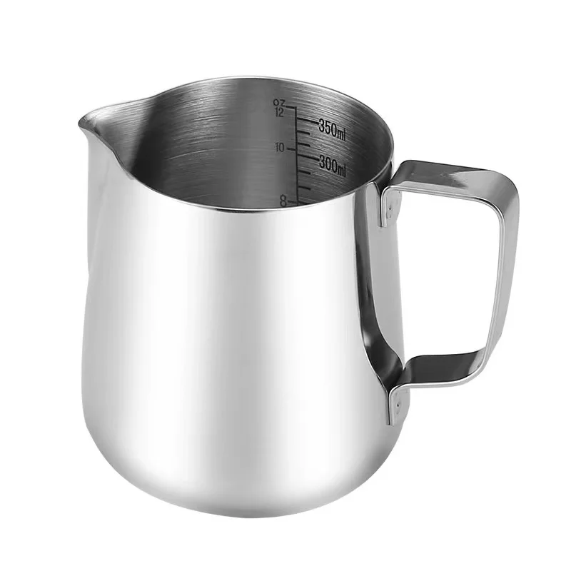 Factory direct sell espresso milk frothing pitcher with sharp spout for pull flower cup latte 1000ml stainless steel milk jug