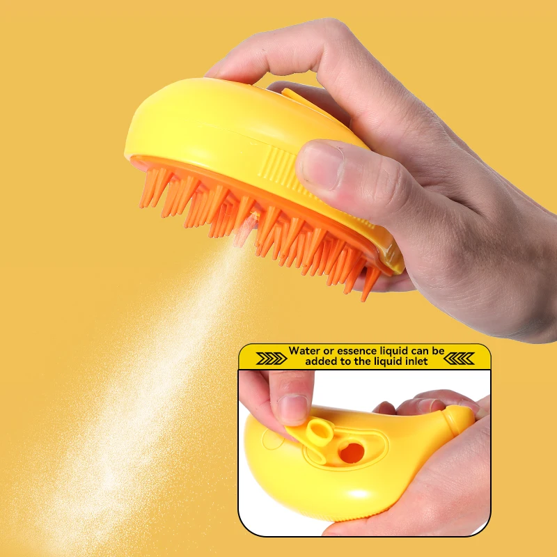 2024 2024 Dog banana shape  Pet Spray Massage Steamy Grooming Comb Usb One-touch Pet Cat Steam Brush