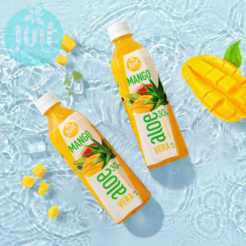 High Quality PET Bottled Aloe Vera Drink 500ml Orange Flavor Soft Drink Distributor