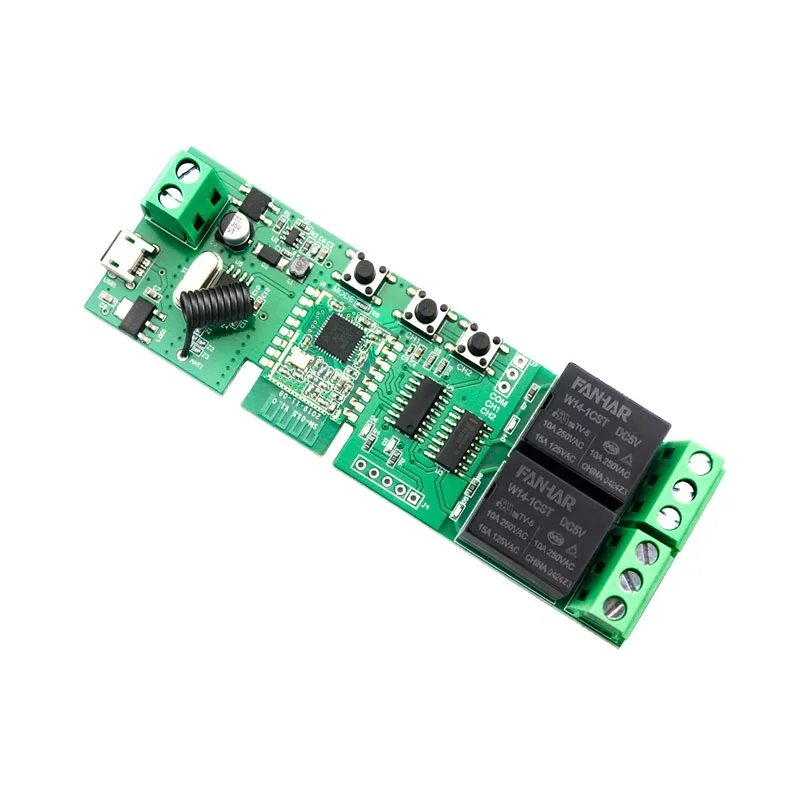 2023 New Product Tuya Smart Zigbee+RF433 2CH Door Opener Relay PST-TYDC-2