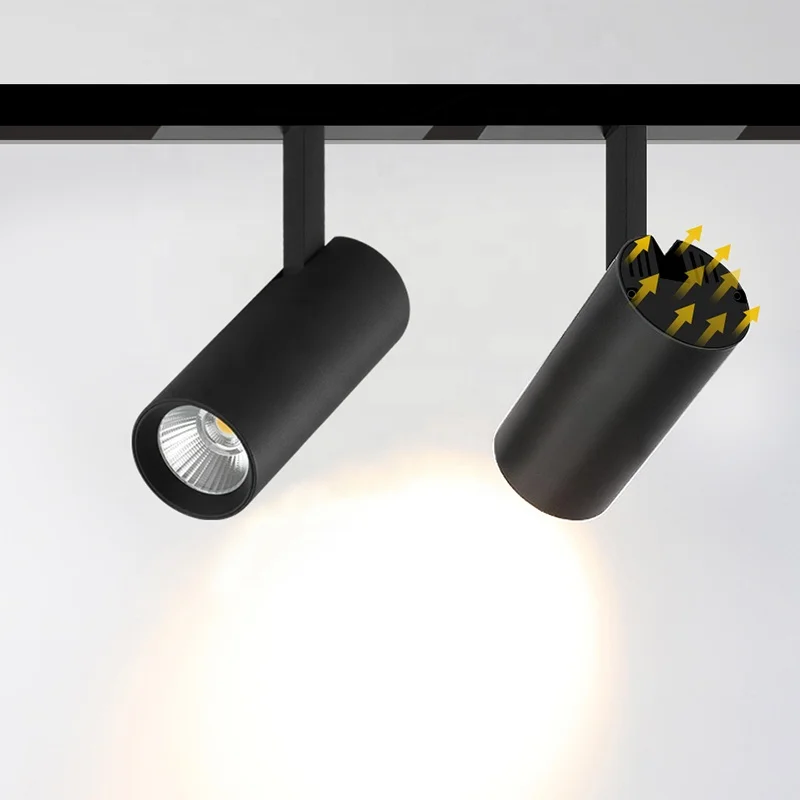 High Quality Supplier Color Adjustable Magnet Rail System Spotlight 8W 12W 18W 30W Led Magnetic Suction Track Spot Light