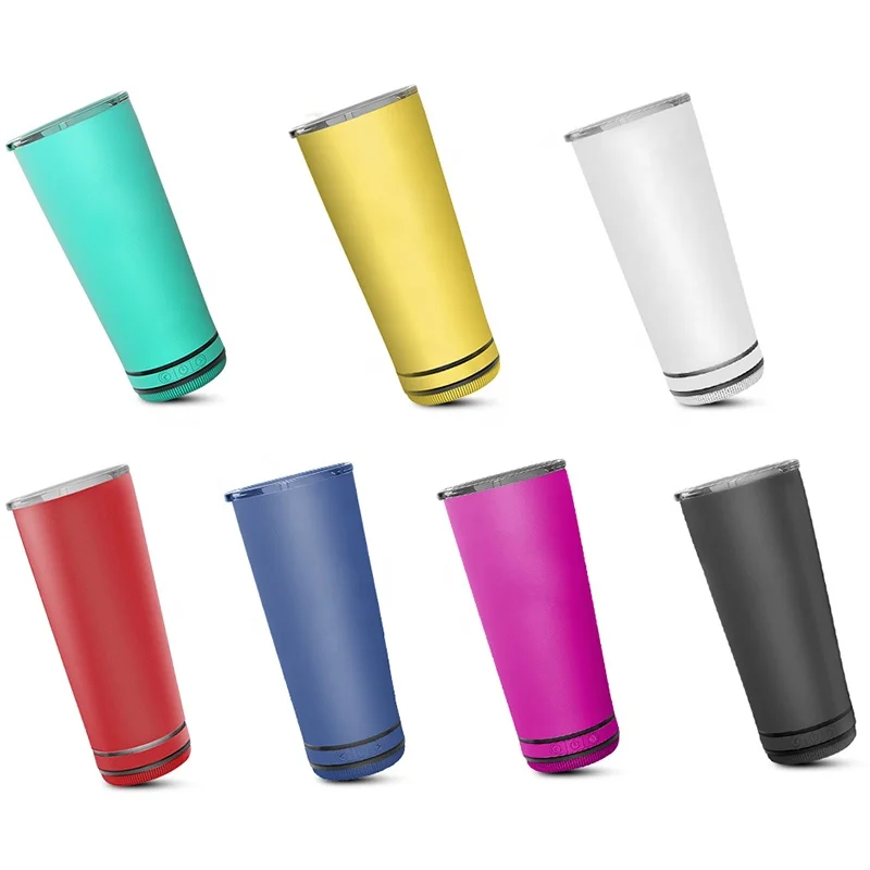 
500ml Wireless Waterproof Stainless Steel Double Wall Music Speaker Water Bottle With Lid 