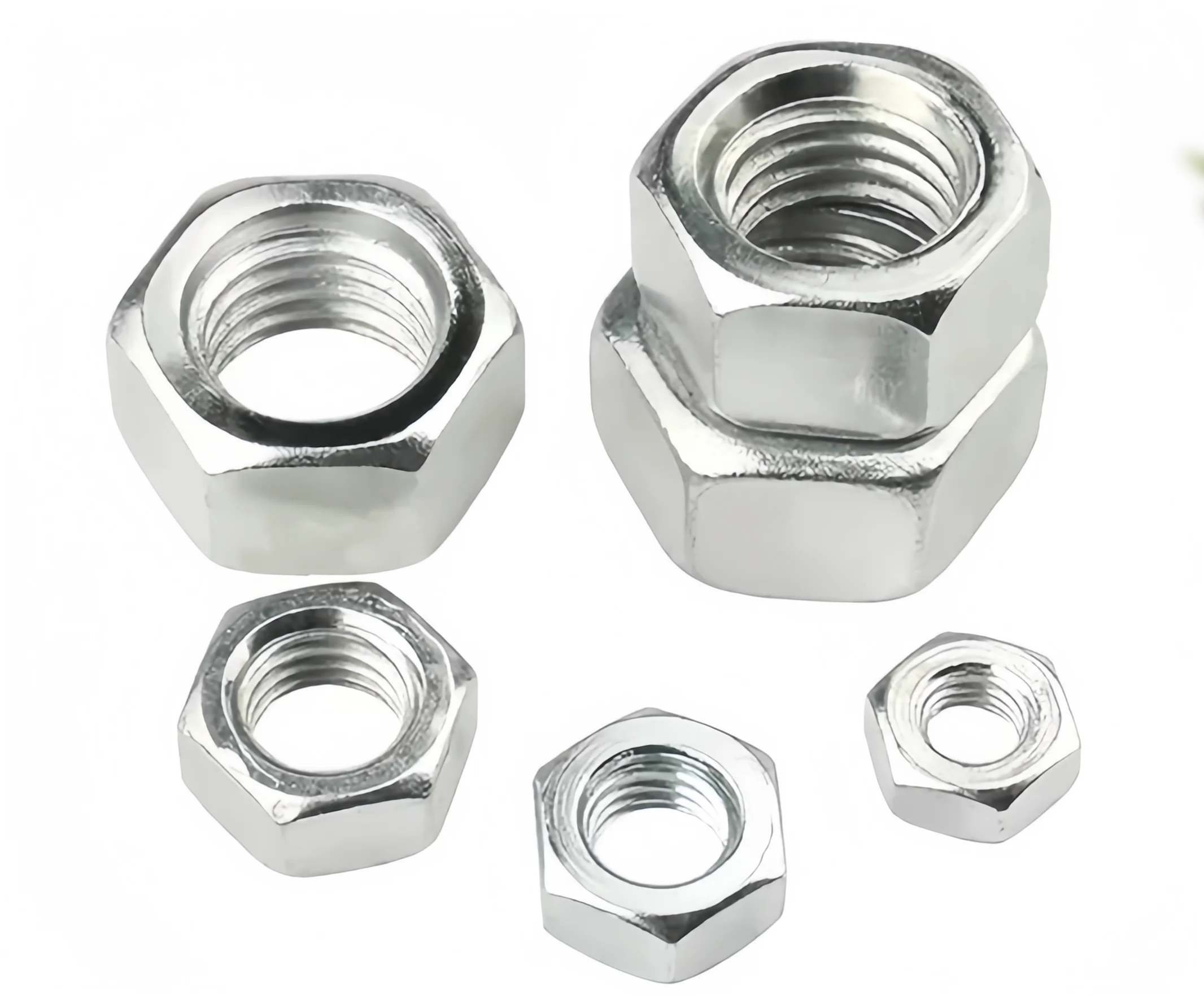 Custom SS 304 316 Stainless Steel Din 934 985 982 M5 M6 M8 M12 3/8 Tall Hex Hexagon Nylon Insert Lock Nuts