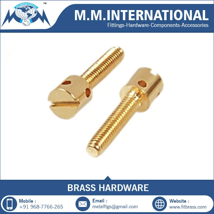 High Strength Brass Pan Head Slotted Machine Screw