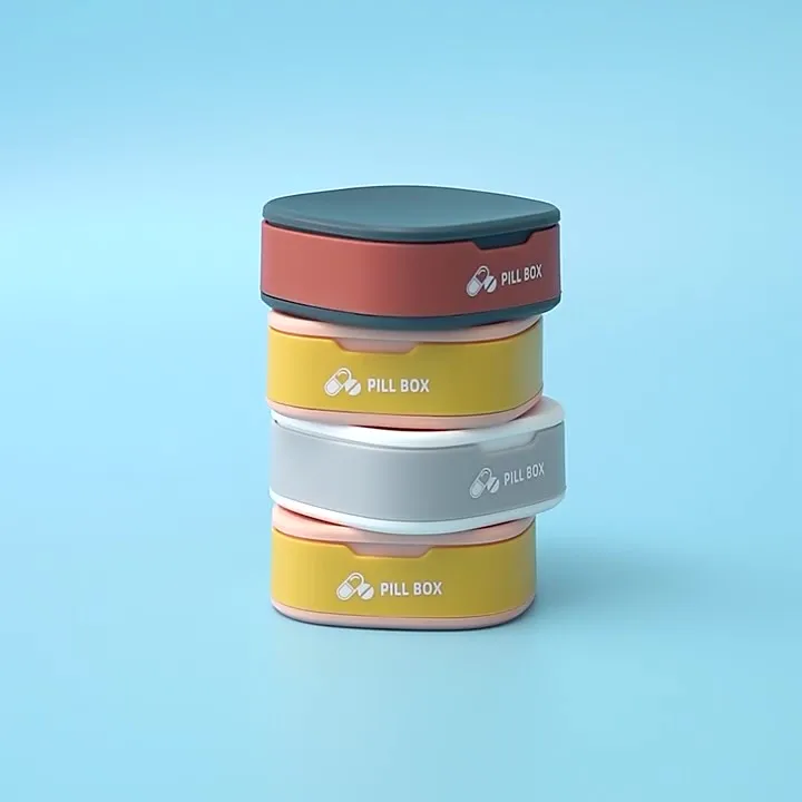 Hot sale Mini portable pill box Medicine case for baby adult elder daily and travel use