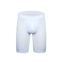 Custom Elastic Breathable  Natural Feelings Boxer Briefs Mens Underwear Men Pack Soft Cotton Open Fly Long Leg Underwear