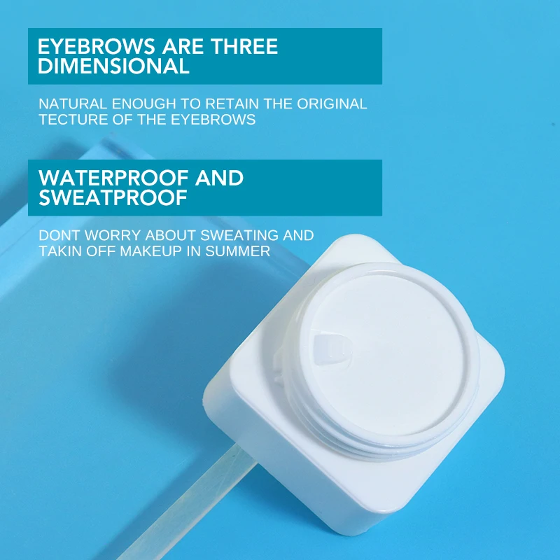 Colored Brow Tattoo Tint Brow Fixing brown strong hold waterproof Vegan eyebrow Brow Styling Gel