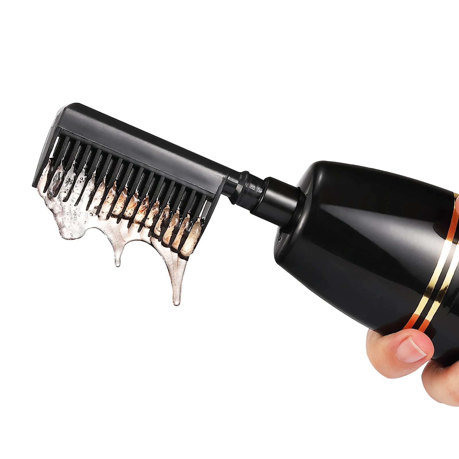 OEM Color Dyeing Cream Home Use Natural Black Hair Shampoo Ingredients Permanent Easy Coloring Hair Color Shampoo with Comb