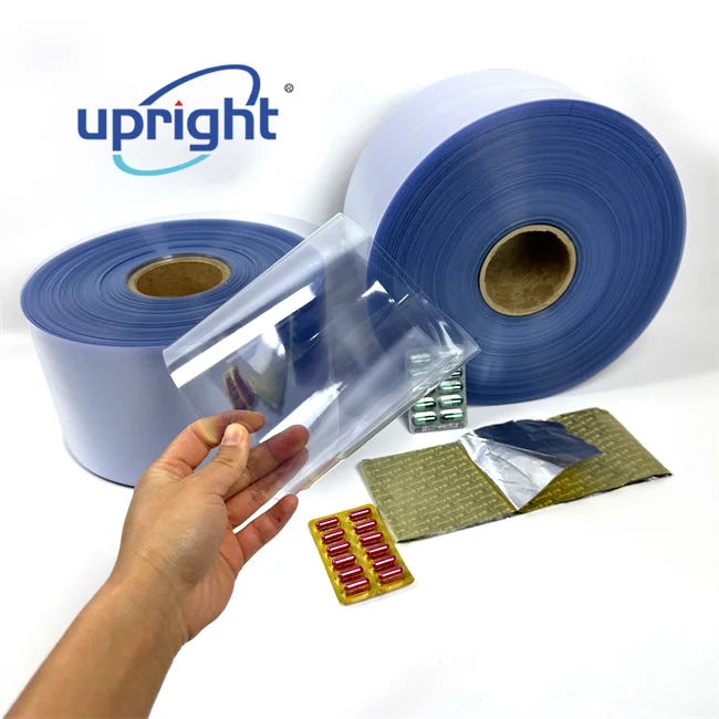 Upright Clear Rigid Flexible Transparent Pvc Plastic Roll For Medical Capsules Blister Pack