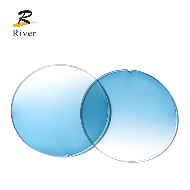 Wholesale eyeglass lenses MR-8 1.60 1.61 gradient color AR coating sunglass lenses