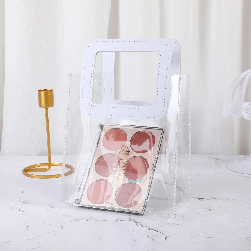 Fashionable Clear Laser PVC Transparent Tote Hand Bag Popular