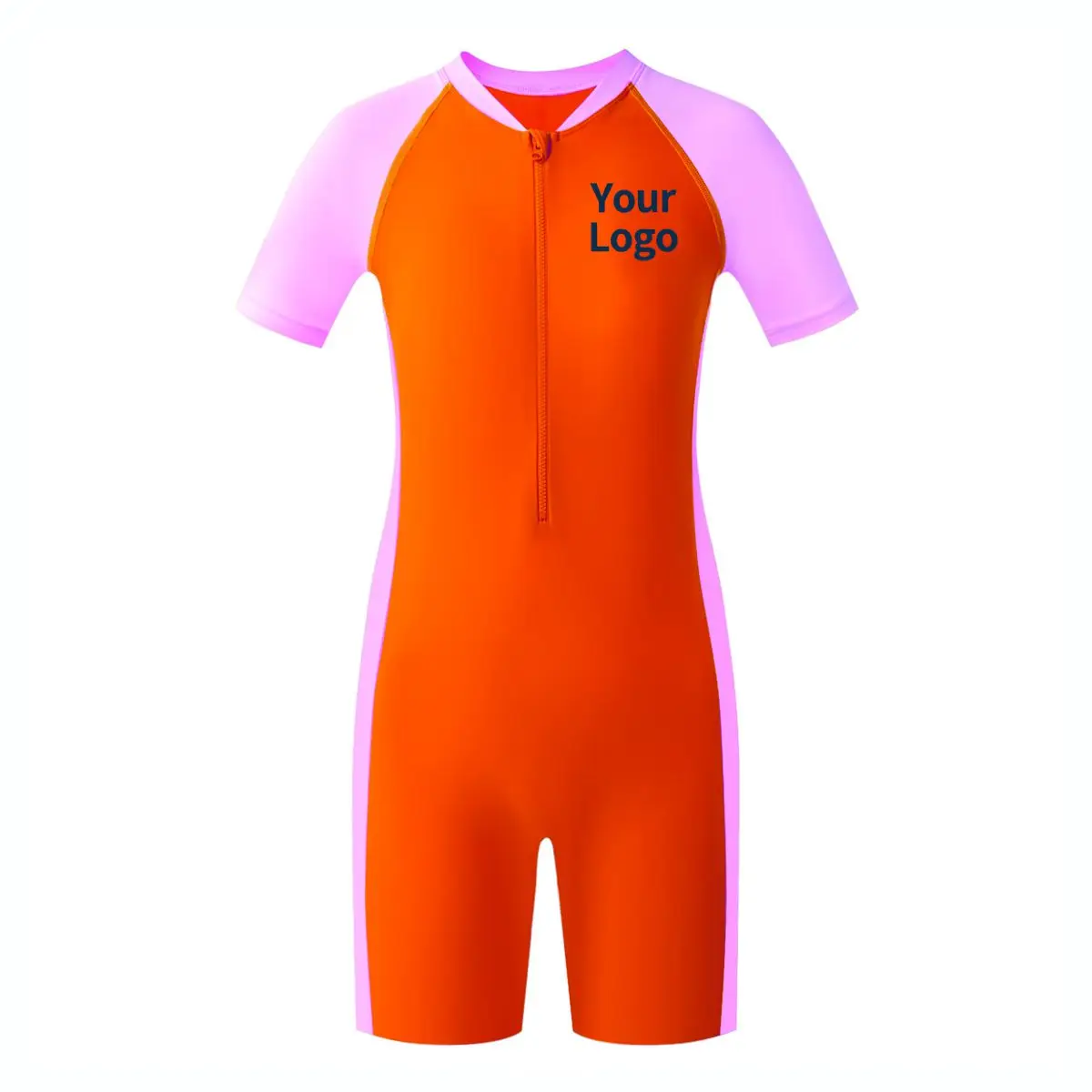 Детский Цельный купальник с коротким рукавом