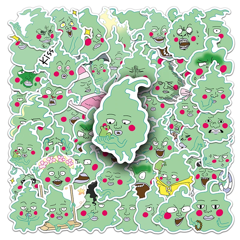 50pcs Factory Wholesale Waterproof Decoration Anime Custom Sticker Cartoon Mob Psycho 100 Dimple Sticker