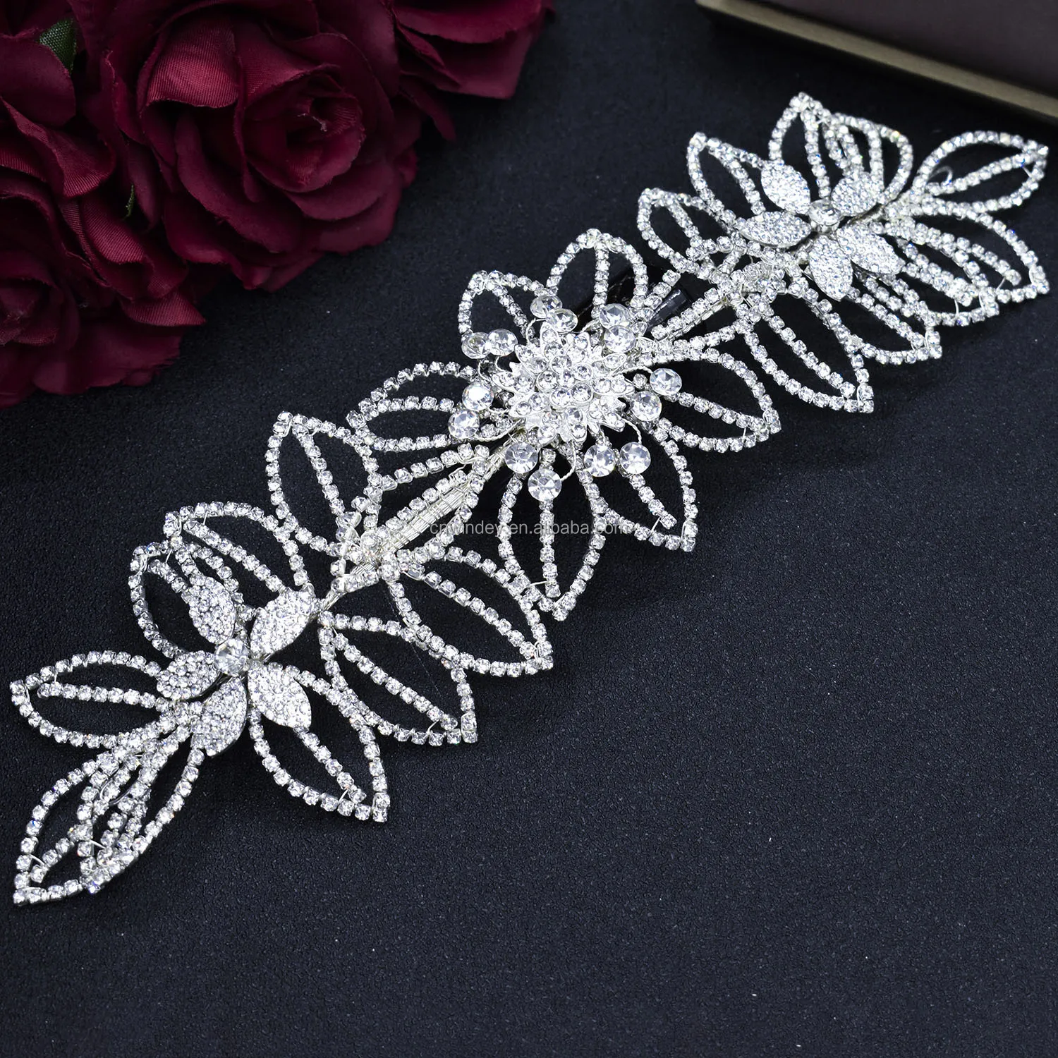 Fashion Sew On Crystal Patches Prom Gown Bodice Rhinestones Beaded Clothes Appliques For Wedding Bridal Dress Decorative