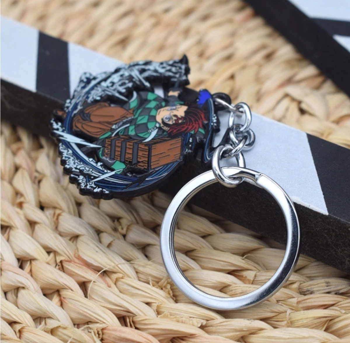 Hot Wholesale Anime Pendant Necklace Cartoon Characters Demon Slayer Keychain