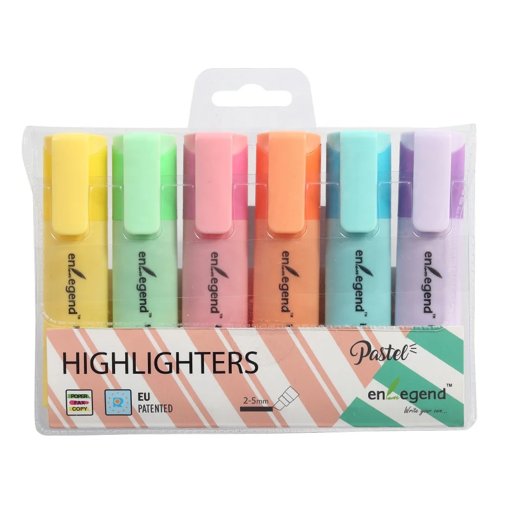 School & Office Bliss: Classic Style Highlighter Pens in Exclusive Stationery Set