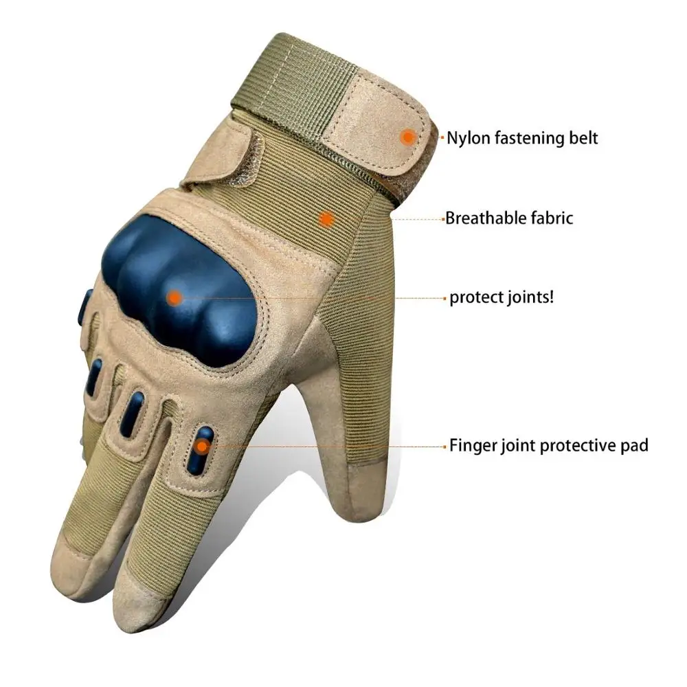 Riding Cycling  Hard Knuckle Protective Shell  Military Glove Police Shooting  Tactical Gloves Touchscreen