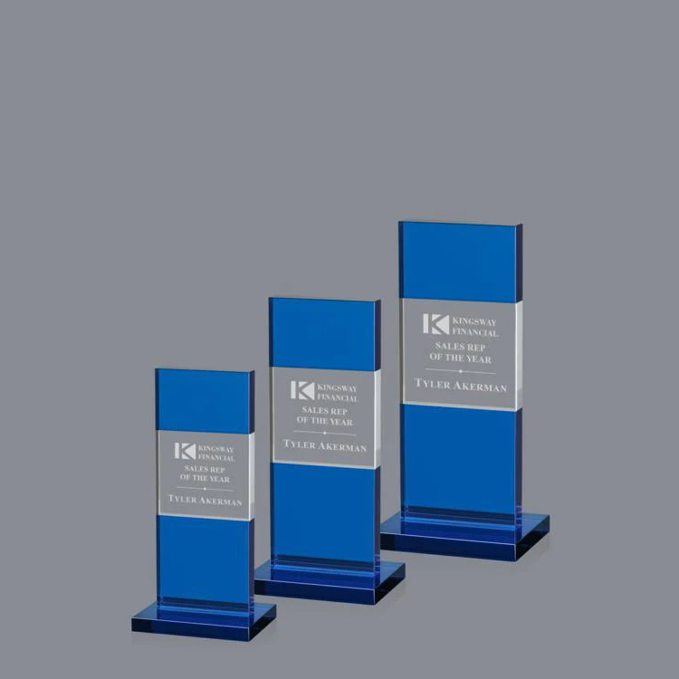 China Wholesale OEM Service anniversary gifts corporate gift crystal award trophy with color printing