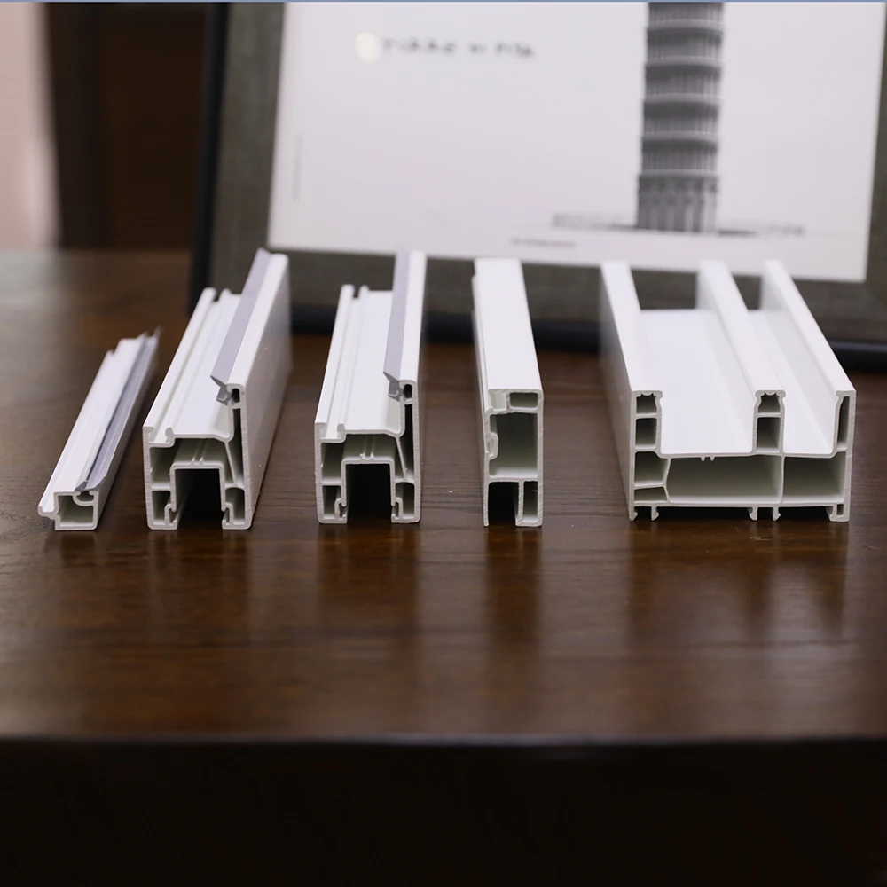 High quality 112mm 3track Sliding Upvc window profiles hot selling quality sliding laminated upvc profile Manufacturer