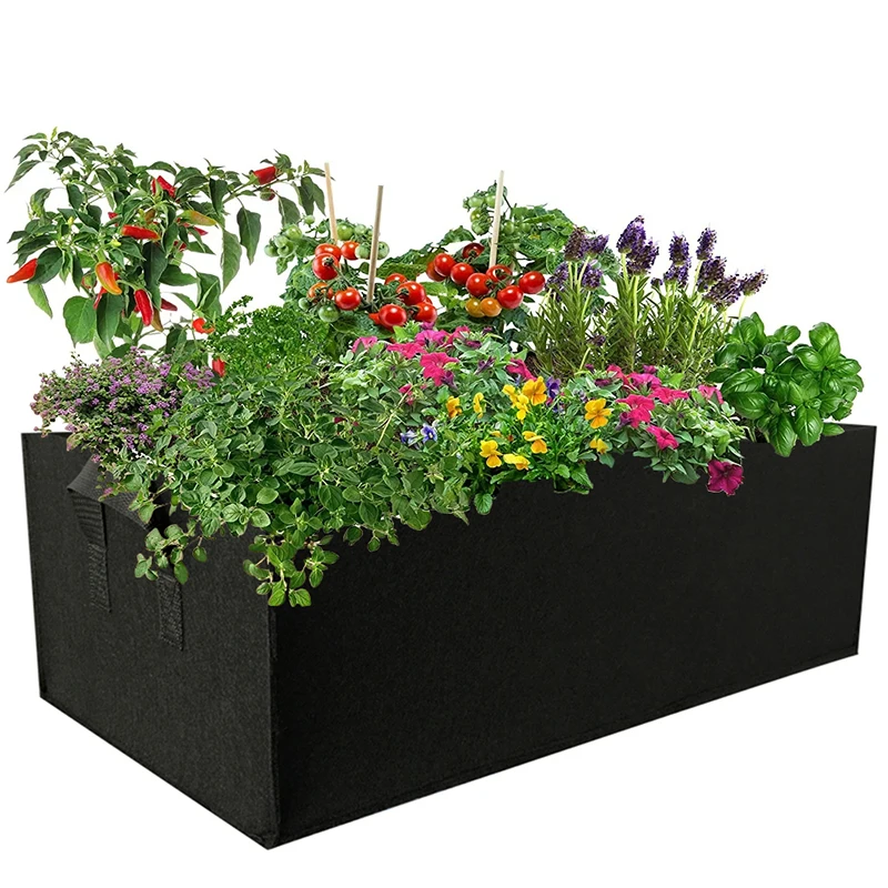 Rectangular potato grow bags Planting bag colorful thickened felt non-woven flower vegetable plant growing bag