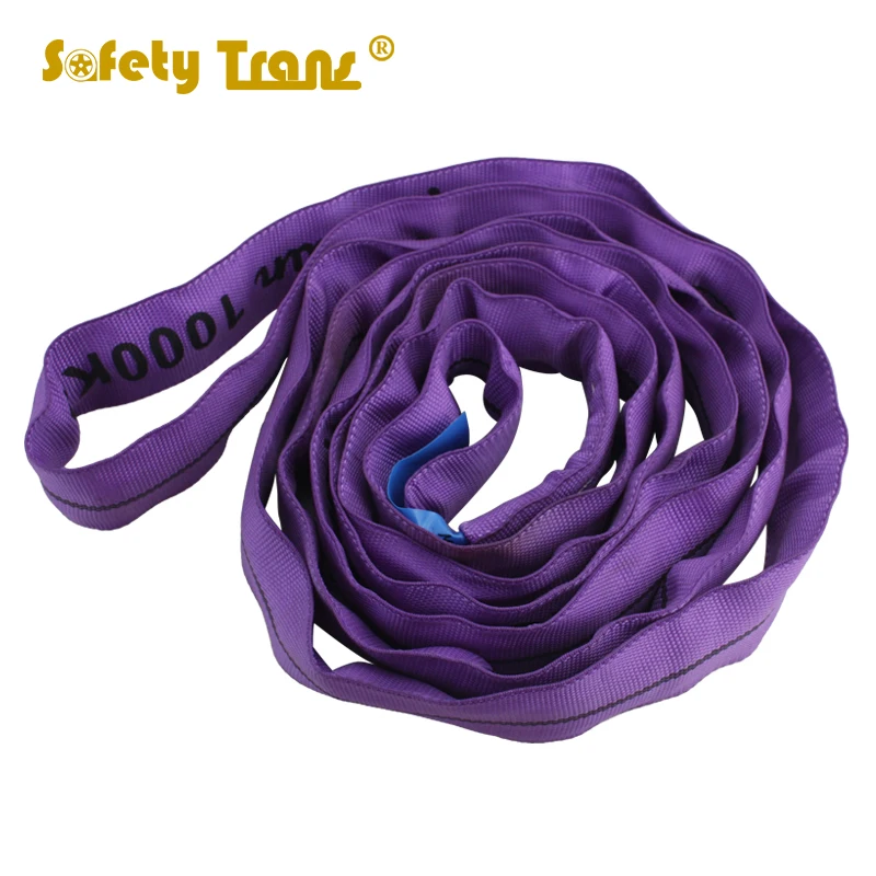 
Customized End Plate Attachment Hunting Double Ply round sling Webbing Sling 