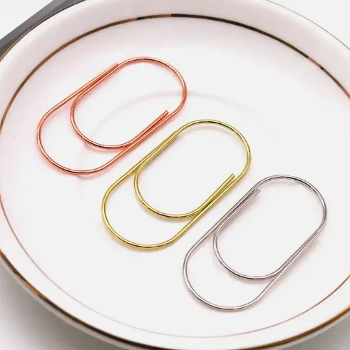 50mm Rose Gold Metal Paper Clip New Fat Binder Clips with Index Folder Bookmark Steel Material Clips for Office Stationery
