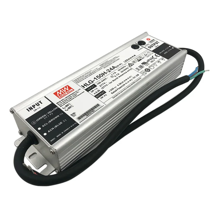 Meanwell Power Supply Led Driver HLG-150-48V Waterproof Constant Voltage Constant Current Mean Well HLG-150-48V Led Driver