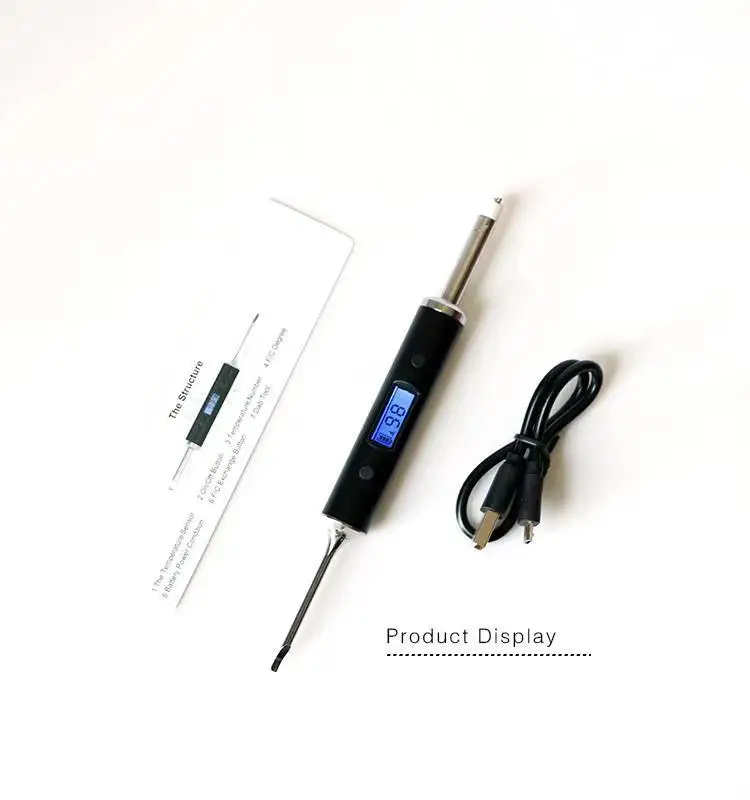 
OEM ODM amazon hotsale heated Titanium nail surface accurate temperature reader 