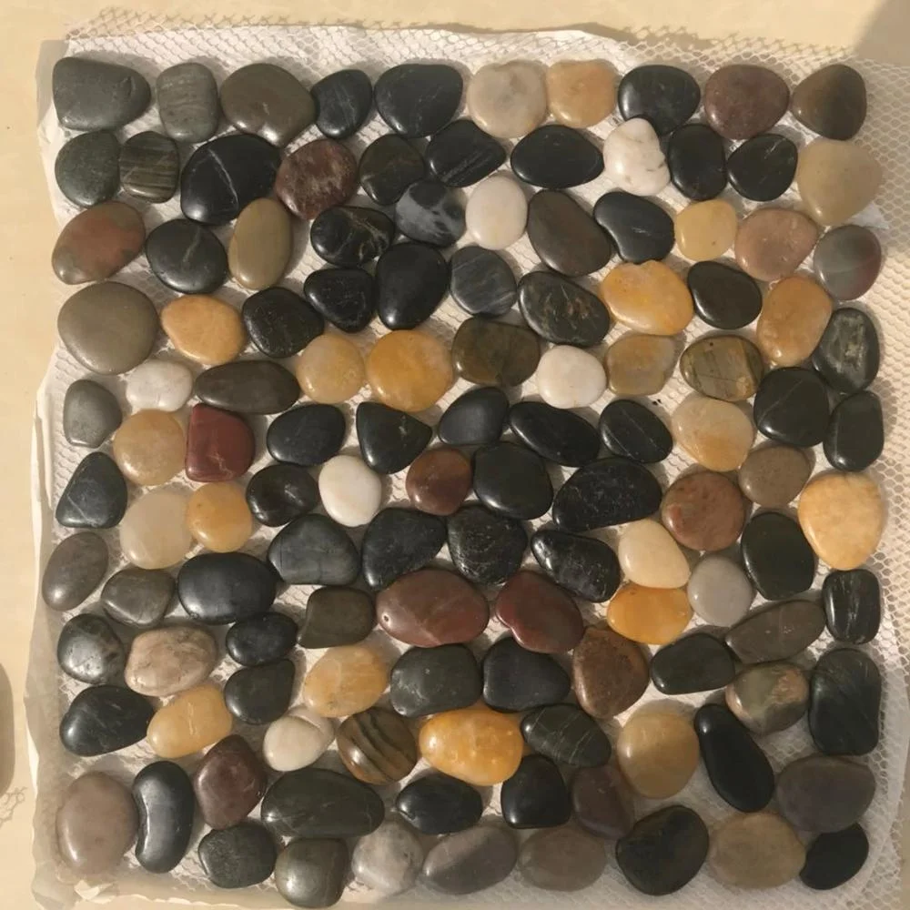 natural pebble stone mosaic tile