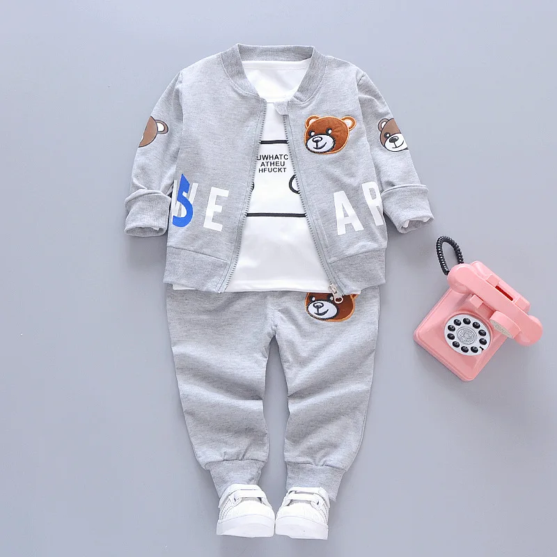 1-4 Year Old Baby Boy Clothes Good Quality 3pcs Wholesale Price Knitted Baby Boy Clothes Set