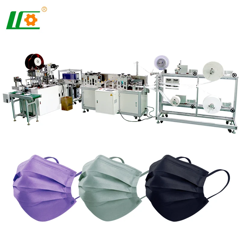 Automatic 3Ply-4Ply Face Mask Making Machine Disposable Nonwoven Flat Face Mask Making Machine