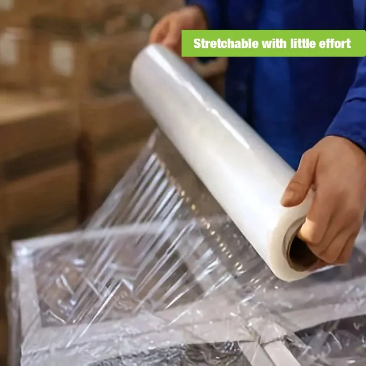 Pallet Wrap Plastic Polyethylene 85ga Industrial Pallet packing stretch film jumbo roll 50kg