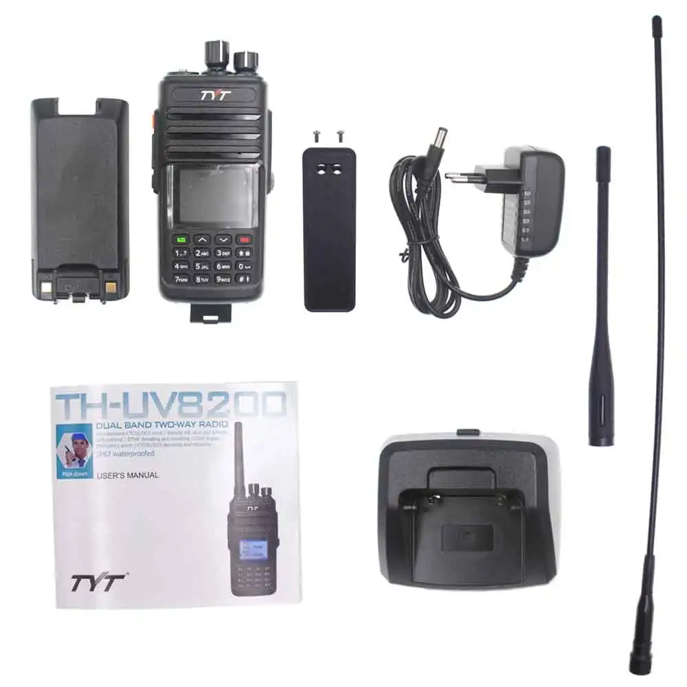  Рация IP67 TYT TH-UV8200 водонепроницаемая Двухдиапазонная 10 Вт большой радиус действия портативное радио 256ch цветной дисплей