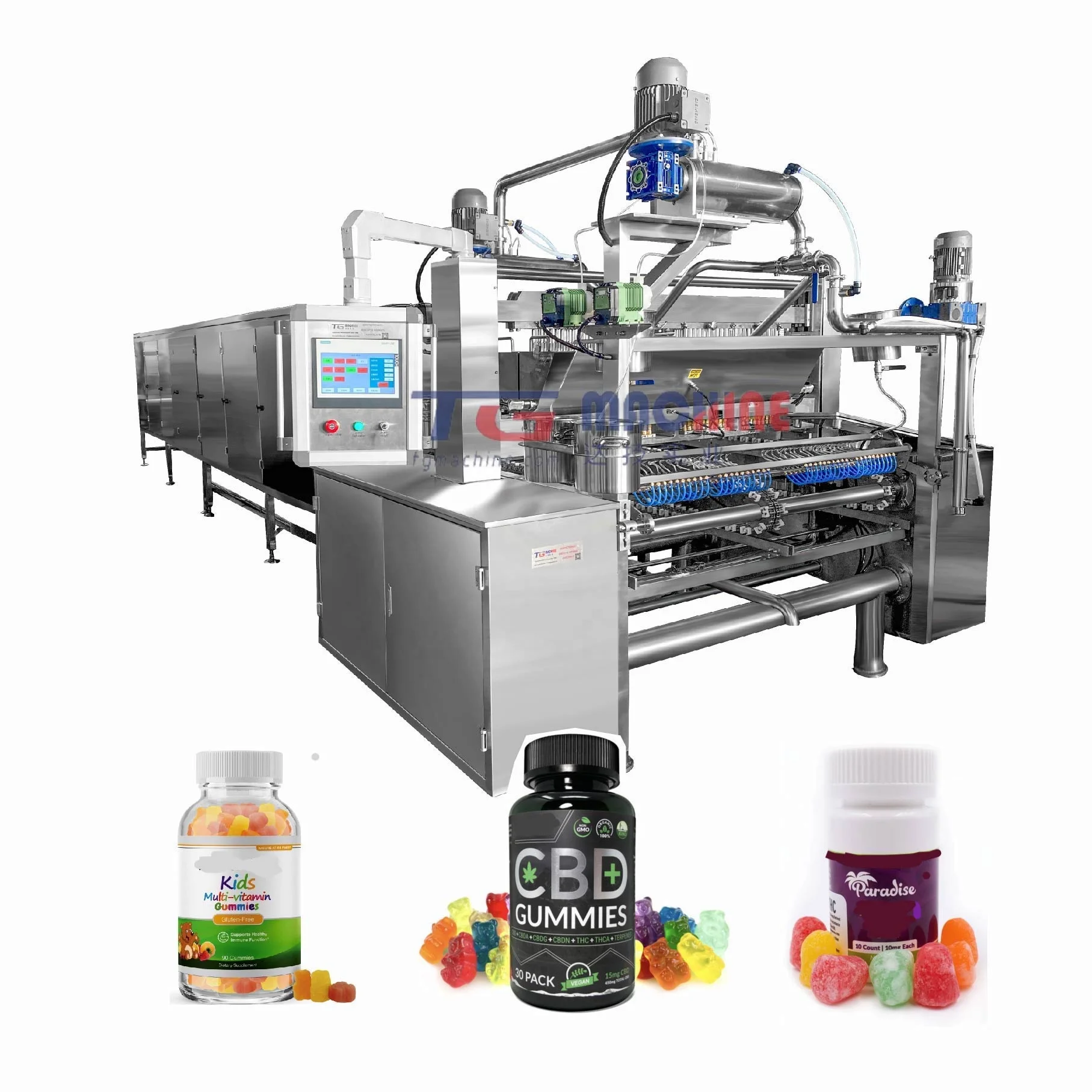  TG New condition starch jelly candy making machine/small gummy bear production line with factory