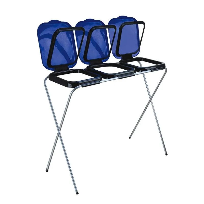 Plastic 3 Compartment Recycling Trash Can Holder Garbage Bag Basket for Separate Waste Collection