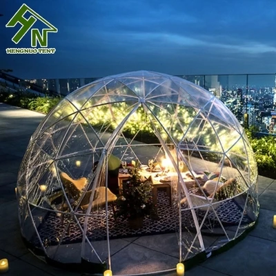 Promotional Clear Igloo Christmas Festival Celebration Dome Tent Transparent Dome Tents Outdoor Wedding Tent with LED Lights