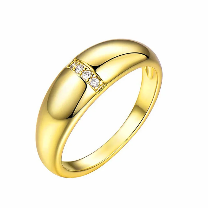 2023 Best Seller 18K Gold Plated Star Shiny Dome Ring stainless steel irregular star rings