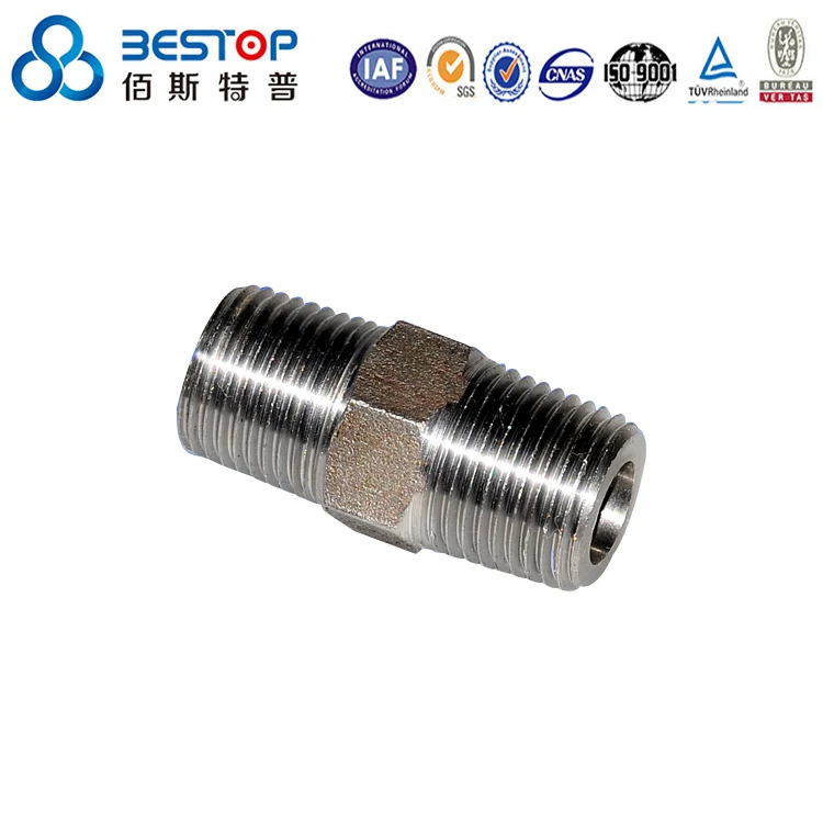 Стандарт ASTM из нержавеющей стали 304 316 Мужской NPT резьбовой шестигранный ниппель