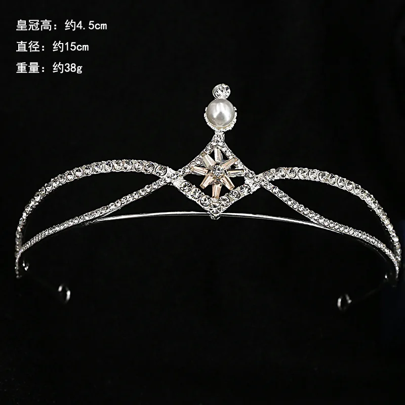 Rhinestone Bride Headband Elegant Bride Crown Rose Gold Crystal Crown Headbands Bachelorette Party Decorations