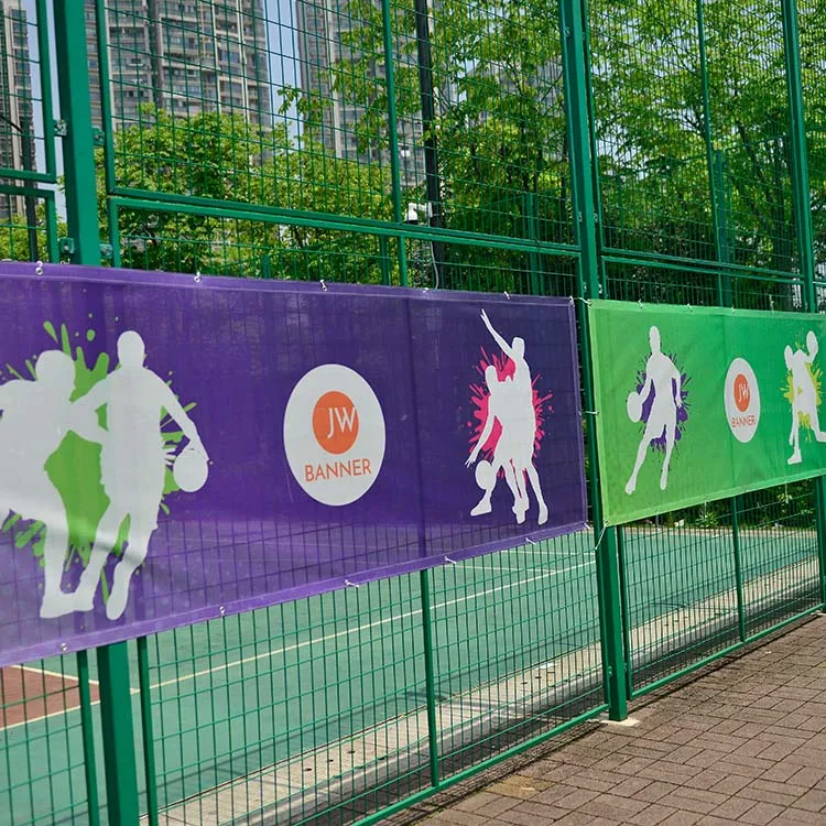 Hot Sale Custom Design Outdoor Polyester Mesh Fence Fabric Banner for Sports Activities Events