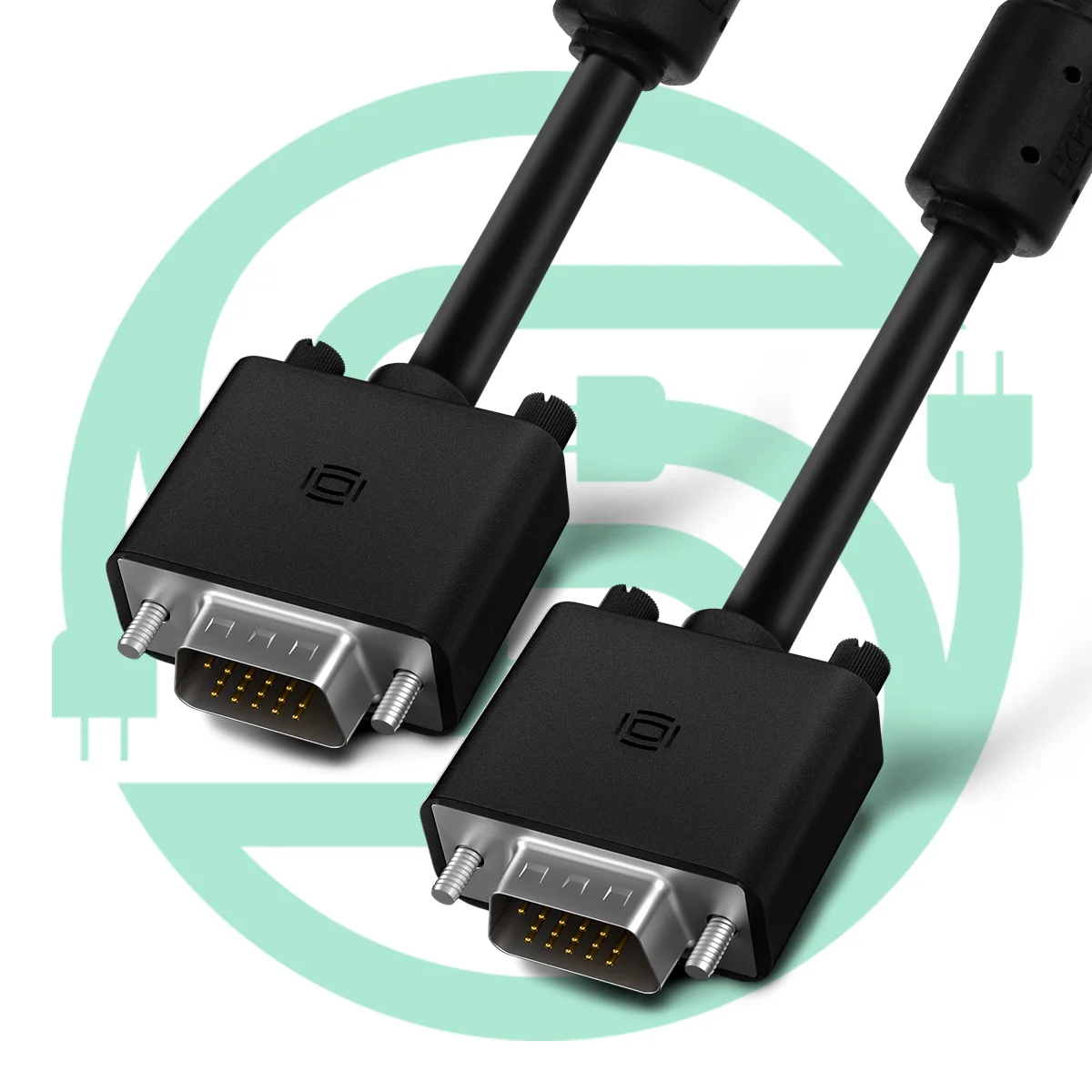 Senye Cable 1080P Full HD VGA to VGA Cable Male to Male Coaxial Cable with Ferrite Cores Gold Plated Connectors 15PIN 4+5 1.5M