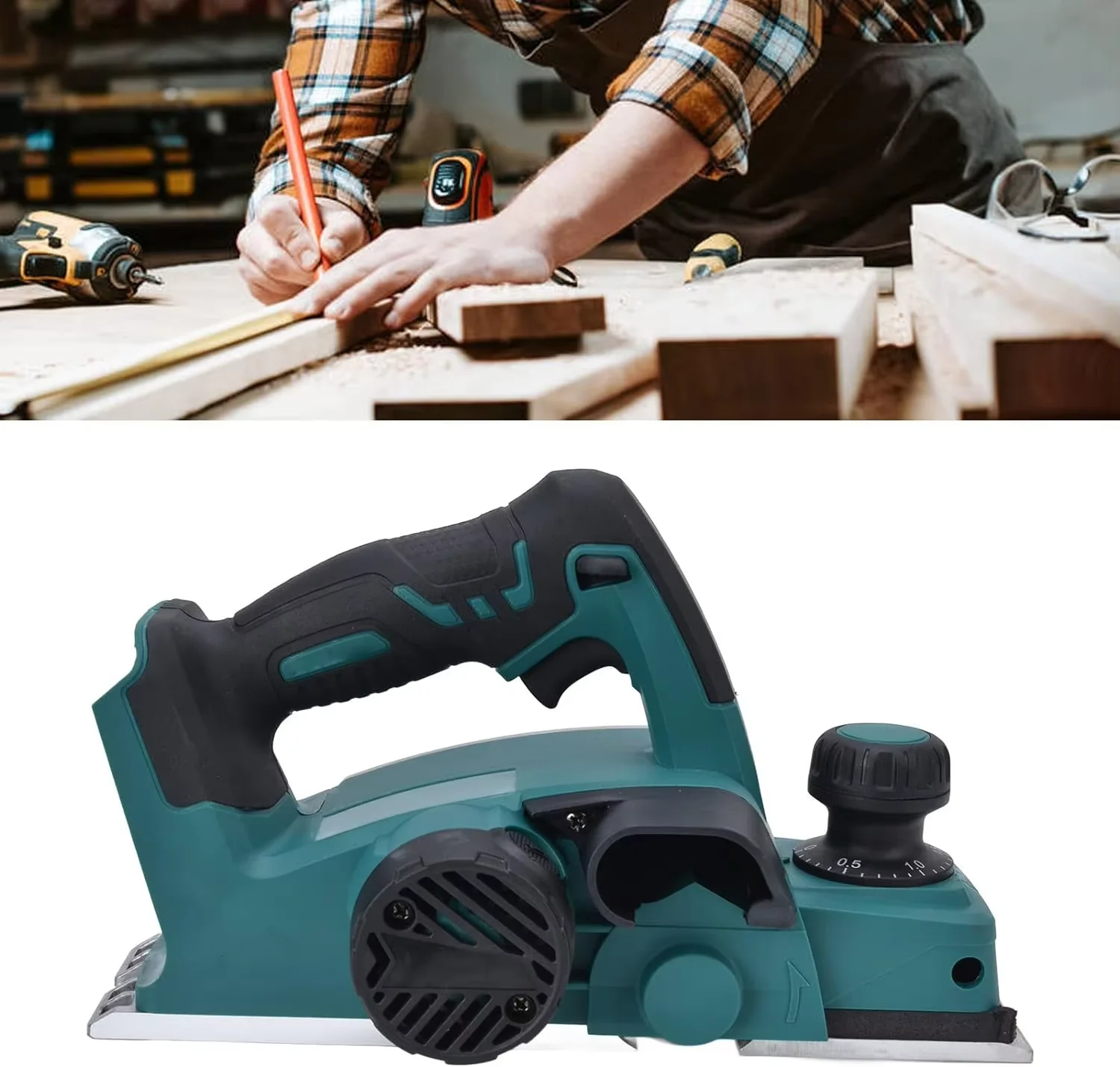 Hot selling 1200W brushless 220V electric power wood planer wood planer depth household electric bench cordless planers